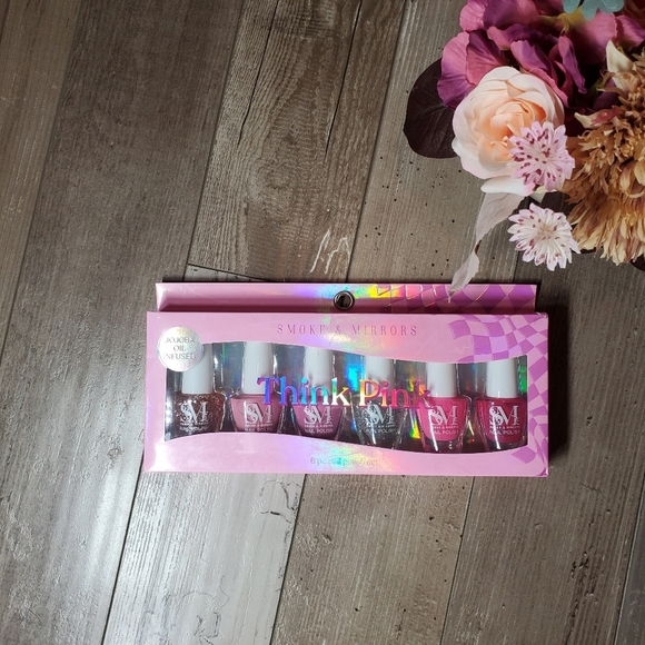 Smoke & Mirrors Other - NWT Smoke & Mirrors Think Pink Nail Polish Set 6pc